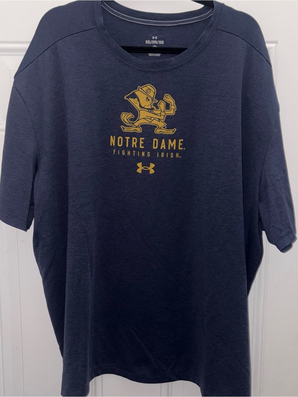 Under Armour Navy Notre Dame Fighting Irish Short Sleeve Tee with Gold Logo